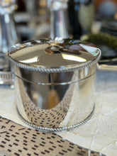 Load image into Gallery viewer, Vintage Tall Circular Biscuit Box w/ braided trim