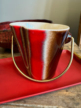 Load image into Gallery viewer, Mid Century Ceramic Ice Bucket w/ brass handle