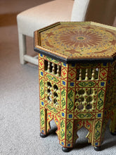 Load image into Gallery viewer, Moroccan  Hand Painted Celadon Side Table - Lg
