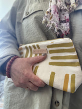 Load image into Gallery viewer, Erin Flett Ochre Grid Makeup Zipper Bag