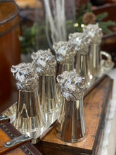 Load image into Gallery viewer, Vintage Silver Plated Lion Head Stirrup Cup - Large
