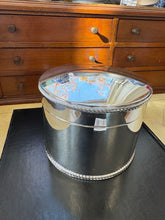 Load image into Gallery viewer, Vintage Tall Circular Biscuit Box w/ braided trim