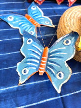 Load image into Gallery viewer, Hand Painted Metal Butterfly - Medium Blue