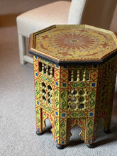 Load image into Gallery viewer, Moroccan  Hand Painted Celadon Side Table - Lg