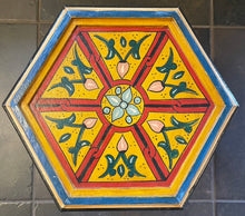 Load image into Gallery viewer, Moroccan Hand Painted Citron Gold Side Table - Sm