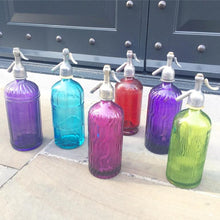 Load image into Gallery viewer, Vintage Spanish Fuchsia Glass Soda Siphon