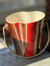 Load image into Gallery viewer, Mid Century Ceramic Ice Bucket w/ brass handle