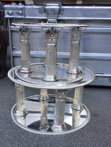 Pair of Antique Silver Plated Cake Stands