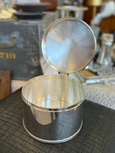 Load image into Gallery viewer, Vintage Tall Circular Biscuit Box w/ braided trim