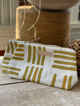 Load image into Gallery viewer, Erin Flett Ochre Grid Makeup Zipper Bag