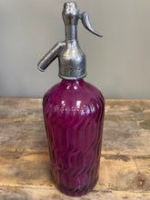 Load image into Gallery viewer, Vintage Spanish Fuchsia Glass Soda Siphon