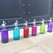 Load image into Gallery viewer, Vintage Spanish Fuchsia Glass Soda Siphon