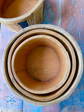 Load image into Gallery viewer, Repousse Bamboo and Reed Container