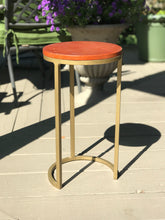 Load image into Gallery viewer, Set of Leather Stitched Nesting Tables