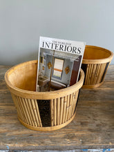 Load image into Gallery viewer, Repousse Bamboo and Reed Container