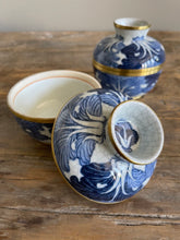 Load image into Gallery viewer, Blue and White Lidded Jar