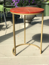 Load image into Gallery viewer, Set of Leather Stitched Nesting Tables
