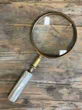 Load image into Gallery viewer, Vintage 1910 Mother of Pearl Magnifying Glass
