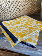 Load image into Gallery viewer, Erin Flett Gold Berries Oatmeal Linen Tea Towel