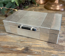 Load image into Gallery viewer, Ribbed Silver Plated Cigarette Box
