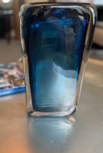 Load image into Gallery viewer, Blue Glass Rectangular Vessel