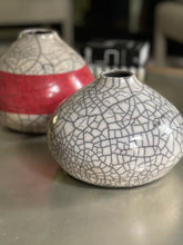 Load image into Gallery viewer, Taupe Crackle Vessel