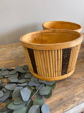 Load image into Gallery viewer, Repousse Bamboo and Reed Container