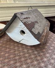 Load image into Gallery viewer, Handcarved Flat Roof Birdhouse