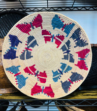 Load image into Gallery viewer, Handwoven Tribal Basket - Red and Blue