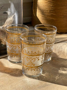 Moroccan Gold Motif Tea Glasses