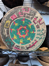Load image into Gallery viewer, Handwoven Tribal Basket - Pink and Green