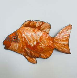 Hand Painted Metal Fish - Medium