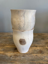 Load image into Gallery viewer, White Walnut Moroccan Bell Vase