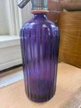 Load image into Gallery viewer, Vintage Purple Linear Glass Soda Siphon