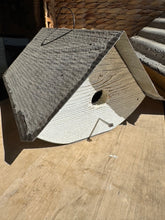Load image into Gallery viewer, Handcarved Flat Roof Birdhouse