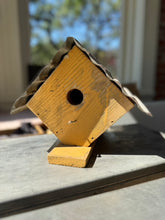Load image into Gallery viewer, Handcarved Corrugated Roof Birdhouse