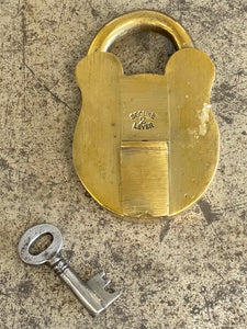 London Brass Padlock with Key