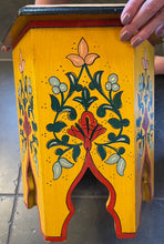 Load image into Gallery viewer, Moroccan Hand Painted Citron Gold Side Table - Sm