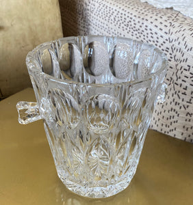 Cut Glass Ice Bucket w/ handles