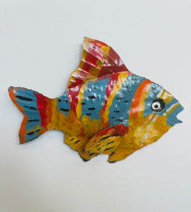 Hand Painted Metal Fish - Small