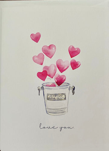 Champagne Bucket with Hearts