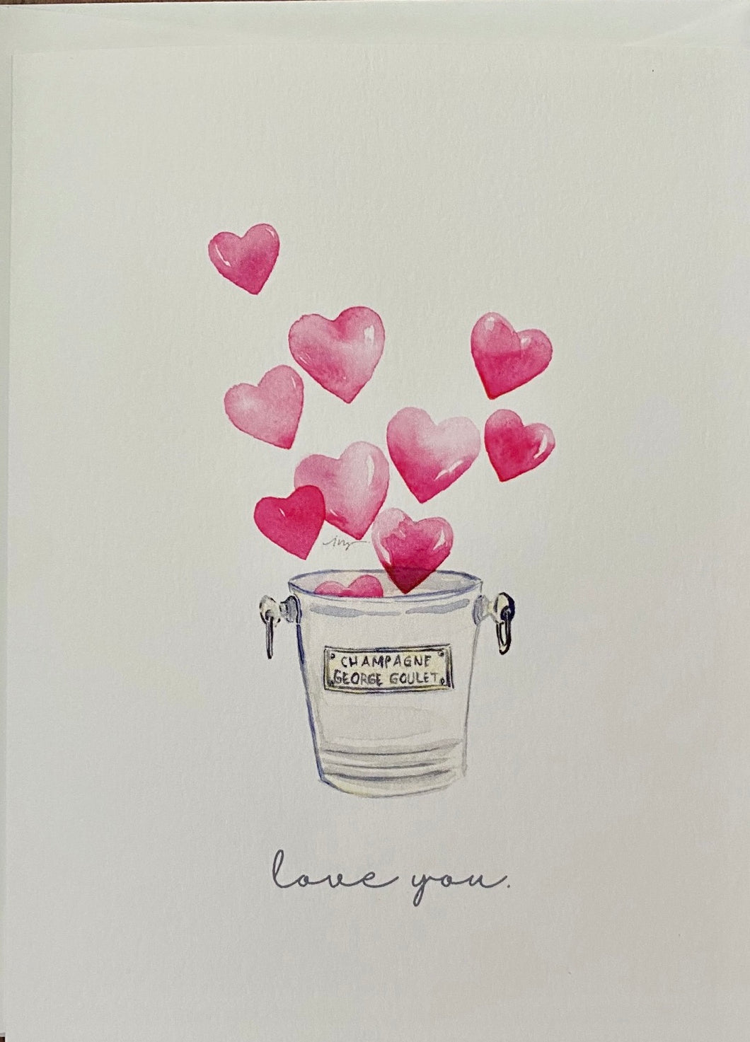 Champagne Bucket with Hearts