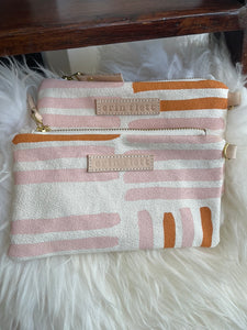 Erin Flett Pink Grid Zipper Bag