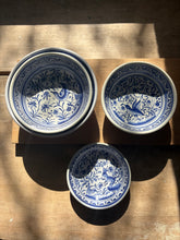 Load image into Gallery viewer, Set of 4 Blue and White Handpainted Portuguese Dishes
