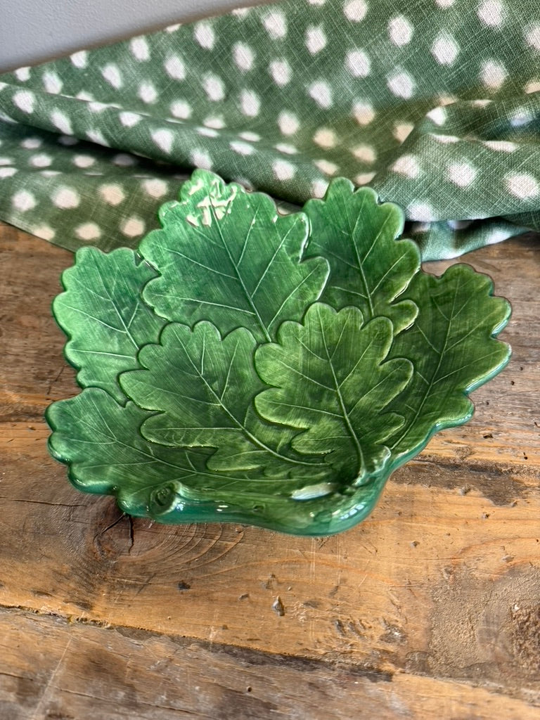 Italian Leaf Pattern Hors d'oeuvre Plate