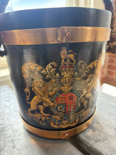 Load image into Gallery viewer, Antique Copper Banded Oak Fire Bucket