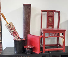 Load image into Gallery viewer, Japanese Red Lacquer - set of 3 accessories