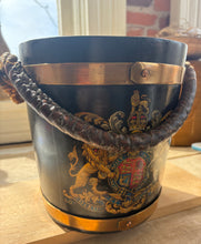 Load image into Gallery viewer, Antique Copper Banded Oak Fire Bucket
