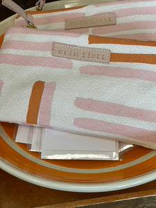 Erin Flett Pink Grid Zipper Bag