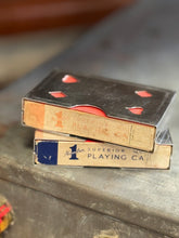 Load image into Gallery viewer, Vintage Silver Plated Playing Card Box w/ cards